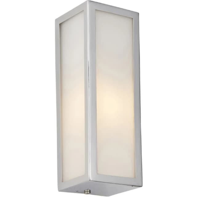 Loops Bathroom Wall Light Fitting - Chrome Plate & Frosted Glass Shade - Single Lamp Clear
