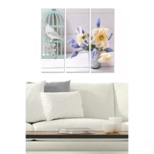 MDF96089886 Multicolor Decorative MDF Painting (3 Pieces)