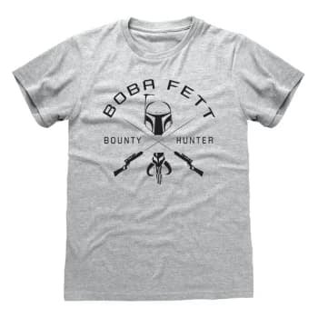 Star Wars - Bounty Hunter Crest Unisex Large T-Shirt - Grey