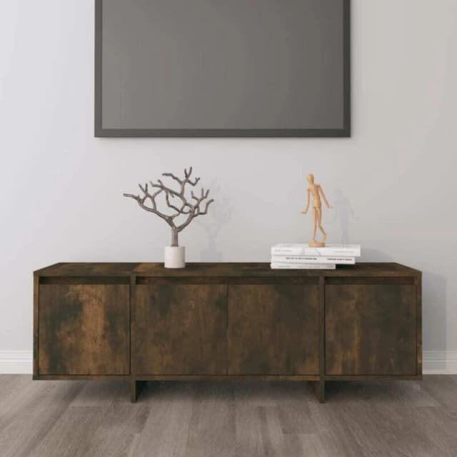 VIDAXL TV Cabinet Smoked Oak 120x30x40.5cm Engineered Wood Vidaxl 8720286837344