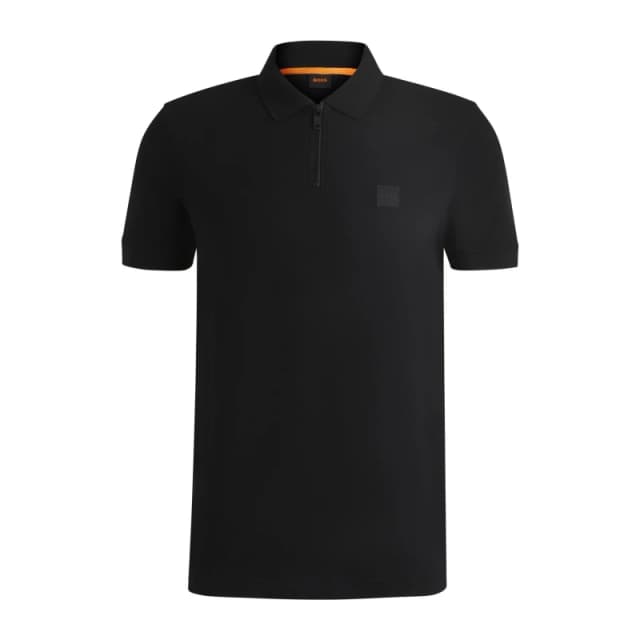Boss Passer Zip Polo Shirt Black M