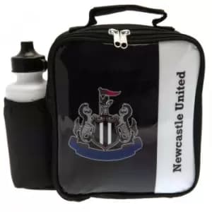 Newcastle United FC Lunch Bag and Bottle (One Size) (Black/White) - Black/White