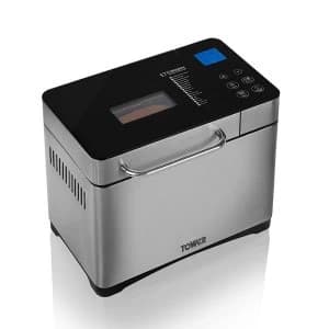 Tower T11002 1L Digital Bread Maker with 17 Pre-Set Functions - Stainless Steel