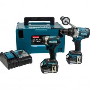 Makita DLX2176 18v Cordless LXT Brushless Combi Drill Impact Driver Kit 2 x 5ah Li ion Charger Case