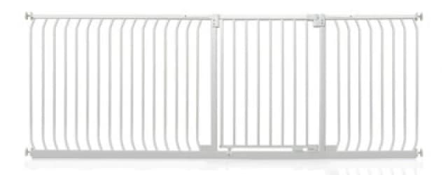 Safetots Elite Pressure Safety Gate, 225Cm - 234Cm, Matt White, Pressure Fit Stair Gate