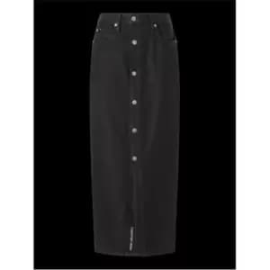 Calvin Klein Jeans High Rise Maxi Skirt - Black