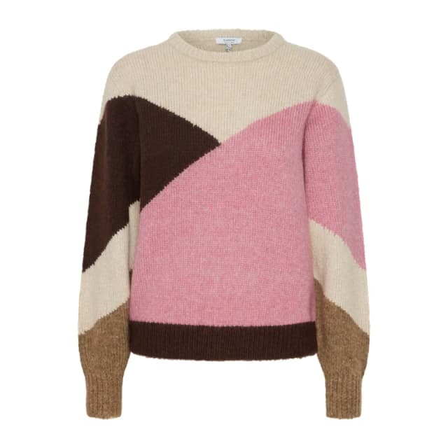 b.Young Womens round-neck sweater b.young Oksana Jacquard Multicolore Female M