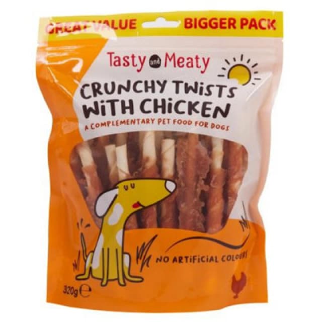 Tasty & Meaty Chewy Twists With Chicken 320G (Pack Of 4)