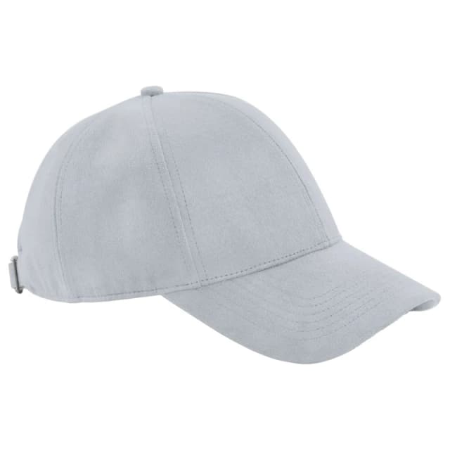 Beechfield Beechfield Men Faux Suede 6 Panel Cap in Light Grey Light Grey One Size Male 5063425802012