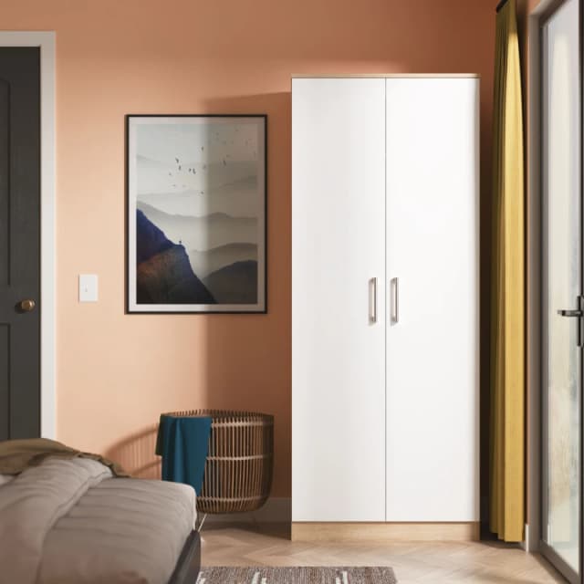 Ready Assembled 2 U Cornwall 2 Door Wardrobe (Ready Assembled) Multicolor Unisex