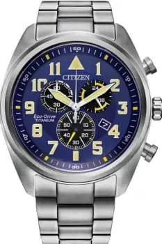 Gents Citizen Eco-Drive Chronograph Wr100 Watch AT2480-57L