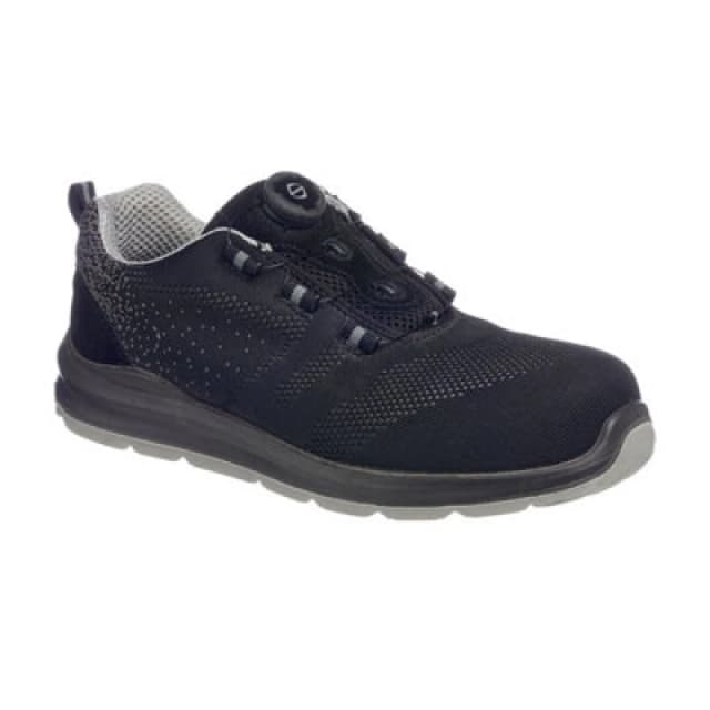 Portwest Compositelite Wire Lace Knit Safety Trainers FT08BGY36 Colour: Black / Grey