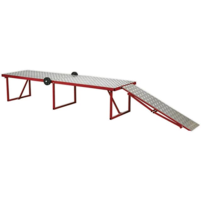 Loops Folding Motorcycle Workbench - 360kg Capacity - 460m Height - Portable Pit Table Multi