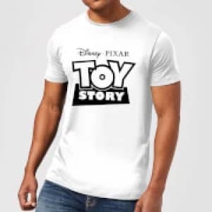 Toy Story Logo Outline Mens T-Shirt - White - 3XL