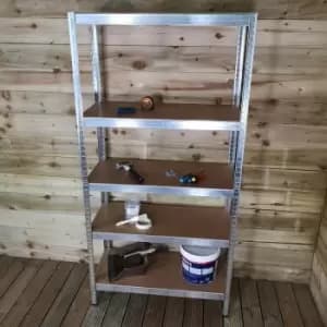Garage Shelving 90cm Wide & 180cm High Heavy Duty 5 Tier Multipurpose Metal Racking Unit / Warehouse Shelving Storage