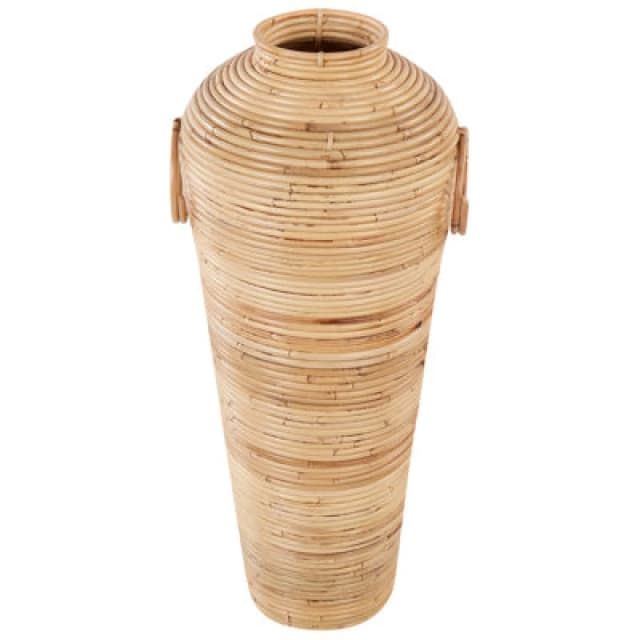 Beliani Decorative Vase Elatia Rattan 70 Cm Natural