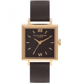 Square Dials Black & Gold Watch