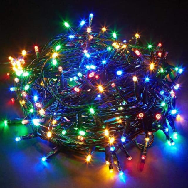 Shatchi 400 Leds Multicolour Fairy String Lights Cool White Green Cable 8 Modes Mains Powered Memory Auto Timer