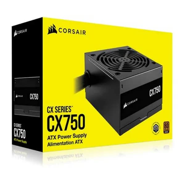 Corsair 750W ATX Standard Power Supply - CX750 - 80 PLUS Bronze CP-9020279-UK