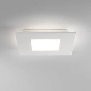 LED 1 Light Square Flush Ceiling Light Matt White