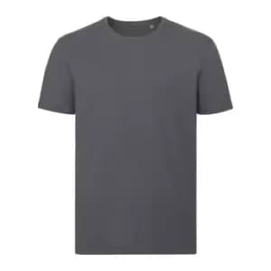 Russell Mens Authentic Pure Organic T-Shirt (L) (Convoy Grey)
