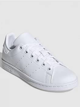 adidas Originals Stan Smith Junior Trainers - White/White, Size 3
