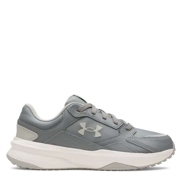 Under Armour Mens Edge Leather Low-Top Trainers Grn/Wht/Tita male 7 (41)