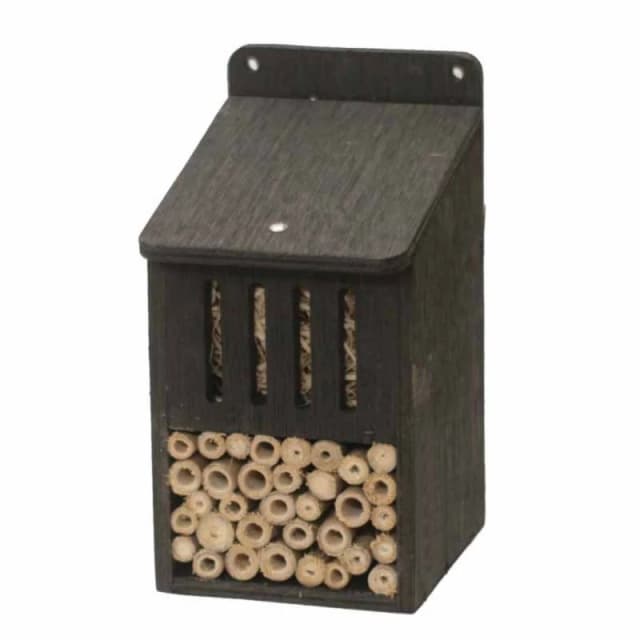 Buttercup Farm Bug House - Plywood/Bamboo - L16 x W13 x H24cm in Black Unisex