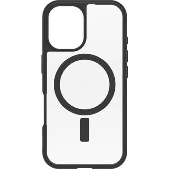 OtterBox Otterbox React Back cover Apple iPhone 16 Black, Transparent Inductive charging, MagSafe compatibility 77-96243 77-96243