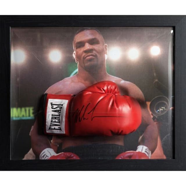AllStarSignings Ltd Mike Tyson signed & framed Everlast boxing glove Red unisex One Size