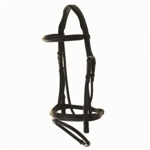 Hy Deluxe Padded Flash Bridle - Black