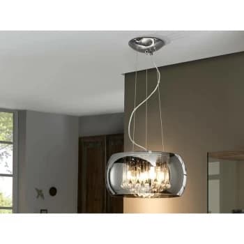 Schuller Argos - 5 Light Round Crystal Ceiling Pendant Chrome, Mirror, G9