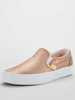 Vans Shimmer Classic Slip-On - Gold/White, Gold/White, Size 8, Women