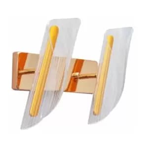 Helam Malaga Integrated LED Wall Lamp Gold 26cm