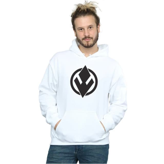 Disney Men Star Wars The Rise Of Skywalker Sith Logo Hoodie in White Size: Small White S Male 5059400145854