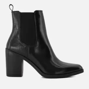 Dune Womens Promising Block-Heel Western Boots - Black - UK 8