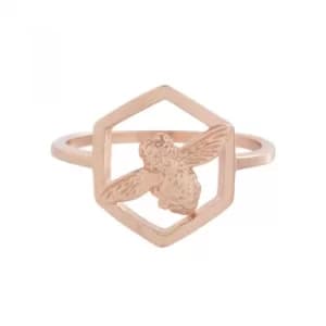 Ladies Olivia Burton Rose Gold Plated Honeycomb Bee Ring