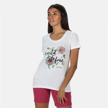 Regatta Filandra IV Graphic Print Organic T-Shirt - White Wild