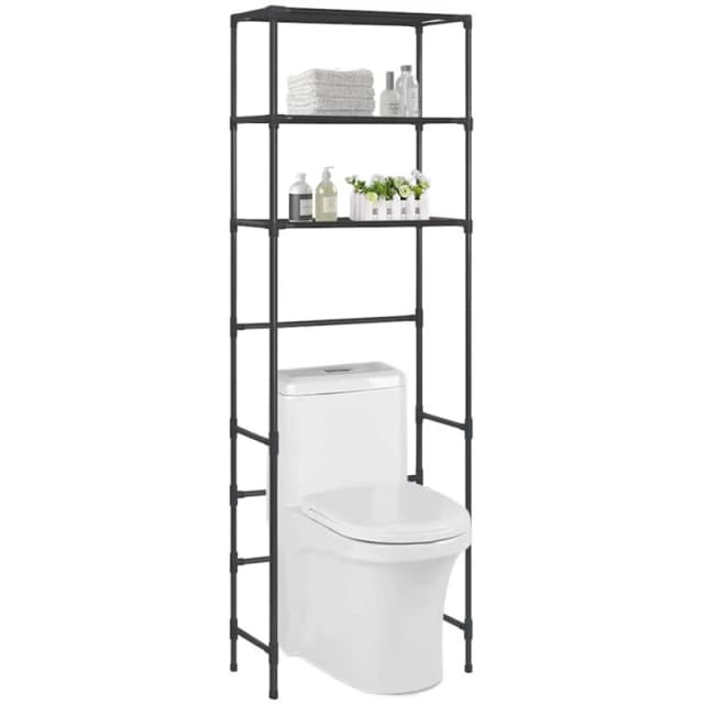 VIDAXL Vidaxl - 3-Tier Storage Rack over Toilet Black 53x28x169cm 8719883890982
