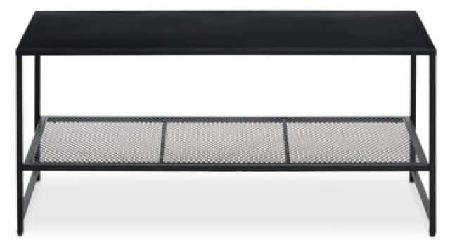 Orsina Convenient Black Metal Coffee Table, Sleek Coffee Table For Livingroom, Industrial Design Decorative Table