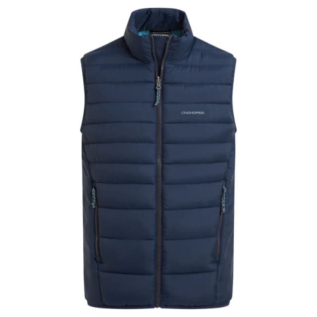 Craghoppers Craghoppers Men Compresslite Vest Water-Repellent Gilet Bodywarmer in Mid Navy Size: Small Mid Navy S Male 5063260097031