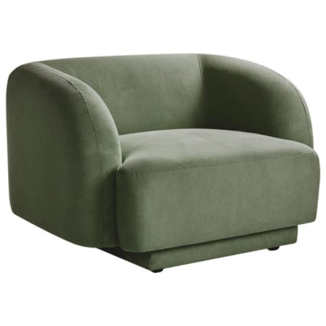 Beliani Modern Fabric Armchair Green Skjanes