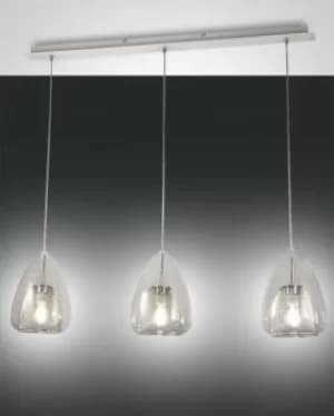 Britton Straight Bar Pendant Ceiling Light Transparent Glass, E27