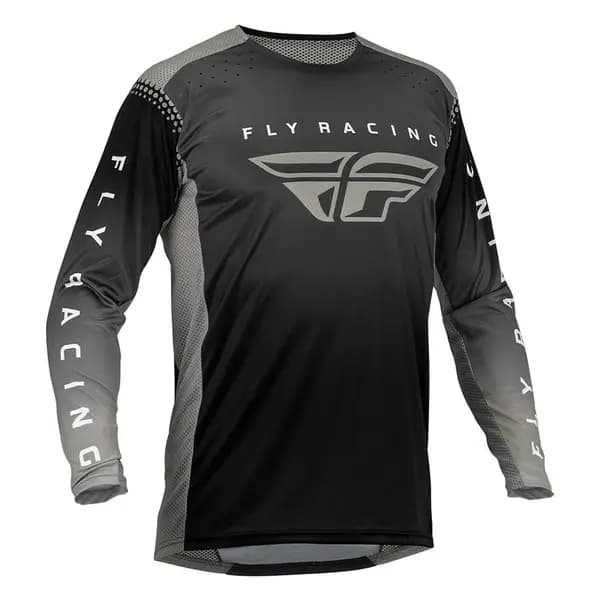 Fly Racing MX Jersey Lite Black Anthracite Grey Size XL