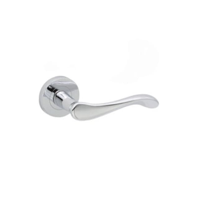 Spira Brass Rosalie Lever Door Handle Polished Chrome
