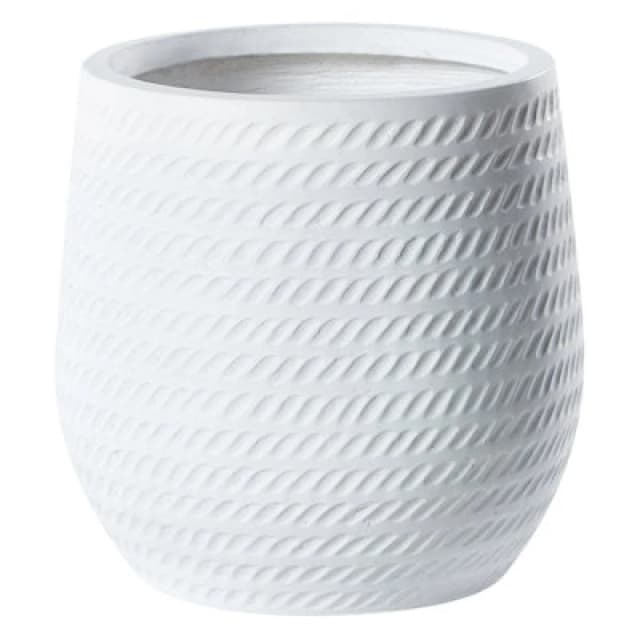 Beliani Plant Pot Livadia 27cm Off-White