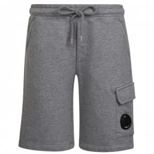 CP COMPANY Junior Boys Lens Fleece Shorts - Grey M93