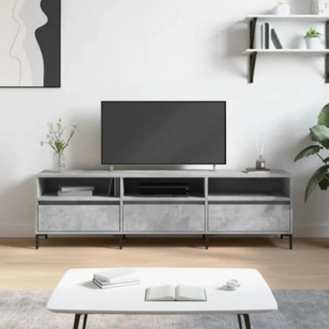 vidaXL TV Cabinet Grey Sonoma 102x36x50cm Engineered Wood, Grey 829066