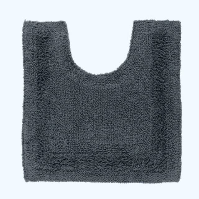 Homescapes Luxury Reversible Cotton Pedestal Mat - Grey