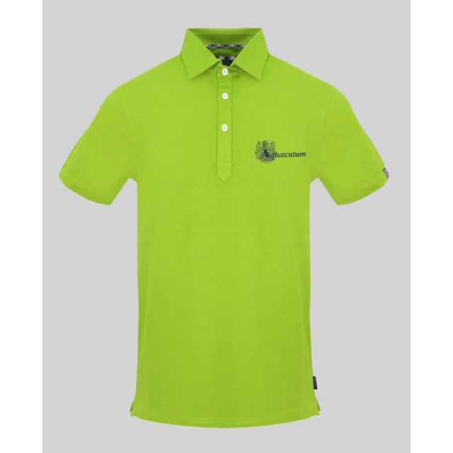 Aquascutum Mens Polo Short Sleeve Polo Shirt Lime male Small